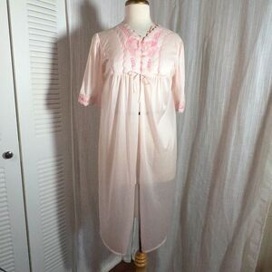 Classics | Women’s | Pajamas | L | Vintage Pink Embroidery Nightgown